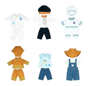 Σετ 6 ρούχα κούκλας εργασίας