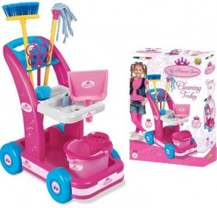 Τρόλεϊ καθαριότητας ροζ