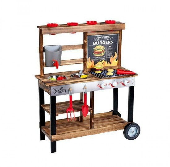 Ξύλινη κουζίνα μπάρμπεκιου