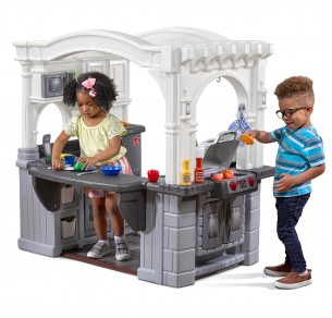 Παιδική γιγάντια κουζίνα-εστιατόριο γκρι