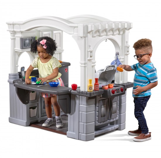 Παιδική γιγάντια κουζίνα-εστιατόριο γκρι