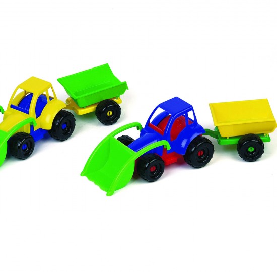 Τρακτέρ με κουβά και καρότσα