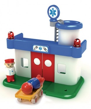 Νοσοκομείο με φορείο και 2 φιγούρες