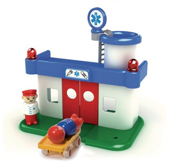 Νοσοκομείο με φορείο και 2 φιγούρες