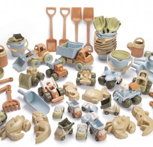 Σετ 62 αξεσουάρ άμμου με αυτοκινητάκια BIO