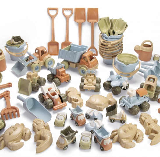 Σετ 62 αξεσουάρ άμμου με αυτοκινητάκια BIO