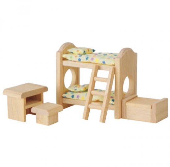 Παιδικό δωμάτιο με κουκέτα για κουκλόσπιτο