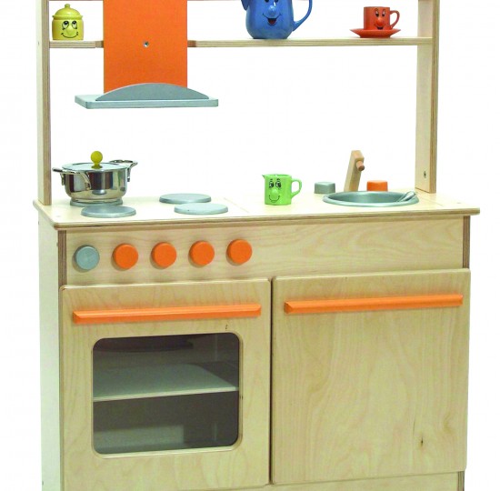 Κουζίνα ξύλινη μεγάλη και φούρνος L-W