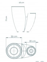 Πολυεστερικό Βάζο Cactus