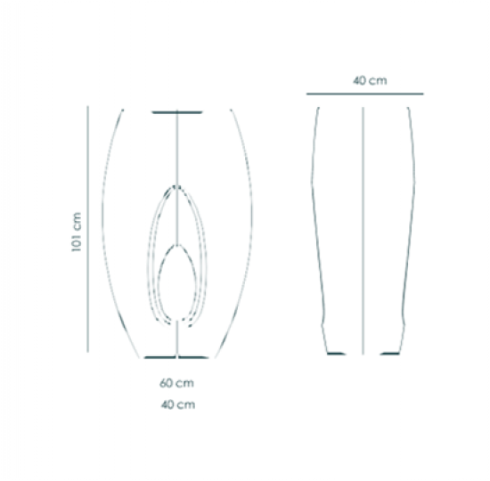 Πολυεστερικό Βάζο/Γλάστρα Grotto