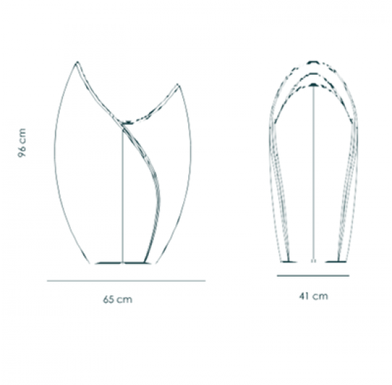 Πολυεστερικό Βάζο/Γλάστρα Tulip