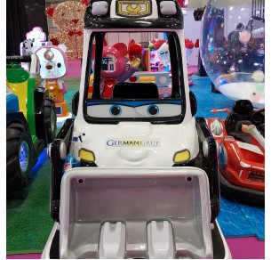 Λευκό Αυτοκινητάκι Λούνα Πάρκ Παιχνίδι με Κέρματα