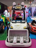 Λευκό Αυτοκινητάκι Λούνα Πάρκ Παιχνίδι με Κέρματα