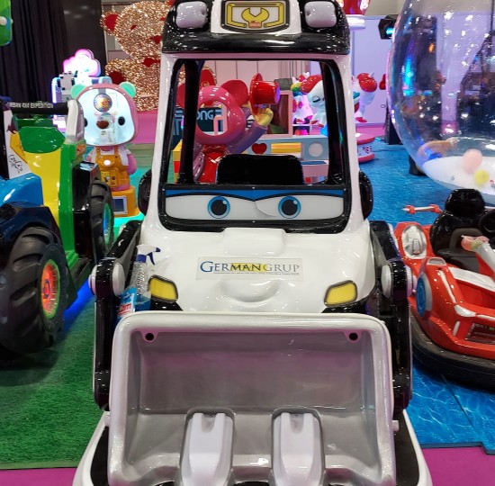 Λευκό Αυτοκινητάκι Λούνα Πάρκ Παιχνίδι με Κέρματα