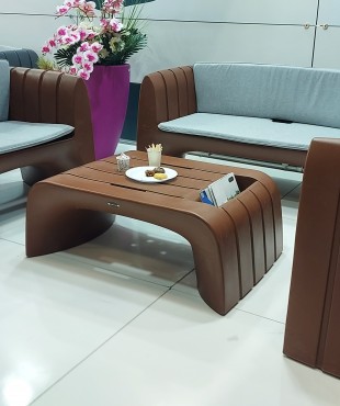 Πολυεστερικά Έπιπλα Καθιστικού για Εξωτερικού Χώρου με Μαξιλάρια