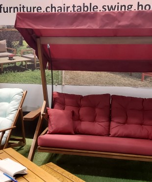 Κούνια με Μαξιλάρια για Εξωτερικό Χώρο σε Χρώμα Κόκκινο Κούνια με Μαξιλάρια για Εξωτερικό Χώρο σε Χρώμα Κόκκινο