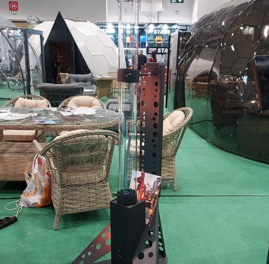 Ασημί Σόμπα Εξωτερικού Χώρου